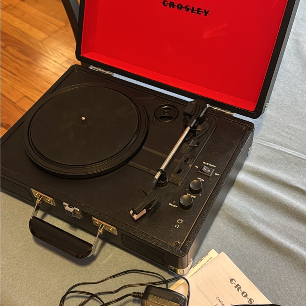 Crosley Black and Red Turntable